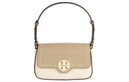 Кожаная сумка через плечо женская экрю и коричневый Tory Burch 144026-236