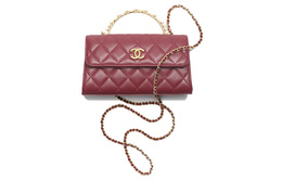 Кожаный чехол для телефона, Сумка, Плечевая сумка, Кросс-боди Chanel Бордовый ap3512-b13707-nq389