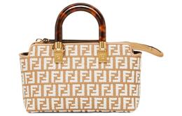 By The Way Мини Бостонская Сумка Женская Коричневая/Белая Fendi 8bs067-aq0x-f1mb1
