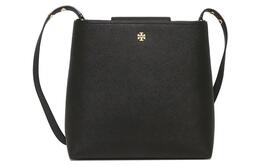 Кожаная сумка-ведро Emerson через плечо среднего размера женская черная Tory Burch 134840-001