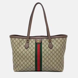 Gucci: Бежевая сумка-шоппер  Ophidia GG