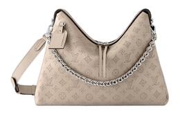 HAND IT ALL Кожаная сумка через плечо среднего размера для женщин Галька серая Louis Vuitton m24133