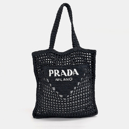 Prada Black Raffia Shoulder Bag 1208342