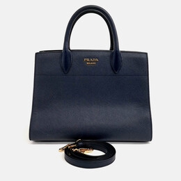Prada Navy Blue Saffiano Leather Saffiano tote and shoulder bag 1208553
