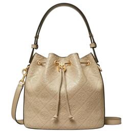 Кожаная сумка-ведро, плечевая сумка, кроссбоди, женская сумка Fresh Clay Tory Burch 158529-200