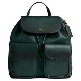 Crosby Кожаная Сумка-Рюкзак Большая Женская Джунгли Зеленый Coach cw619-b4for