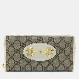 Gucci: Бежевый кошелёк  Horsebit