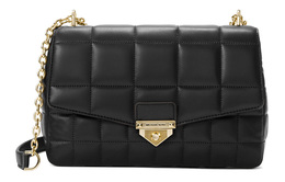 Сумка кроссбод Soho Sheepskin переносная через плечо женская черная Michael Kors 30f0g1sl4l-001