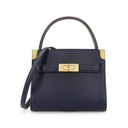 Сумка женская мини через плечо Lee Radziwill из кожи коровы морской синий Tory Burch 84567-405