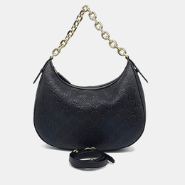 Gucci: Чёрная сумка  GG