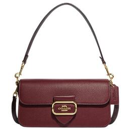 Сумка через плечо из кожи коровы Coach вишнёво-красная ce561-imocq
