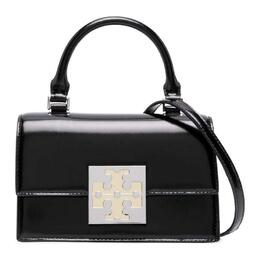 BON BON Кожаная сумка через плечо миниатюрная женская черная Tory Burch 148865-001