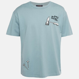 Louis Vuitton: Голубая футболка 