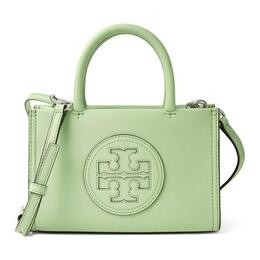 Сумка-тоут Ella из кожи, шоппер, через плечо, кроссбоди, мини-сумка женская зеленая Tory Burch 145613-300