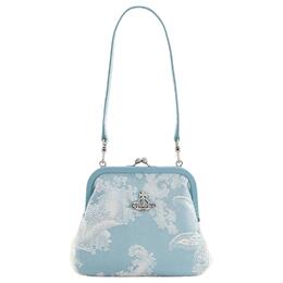 Хлопковая жаккардовая клатч на одно плечо женский синий коралл Vivienne Westwood 4402009cuw00rqblue