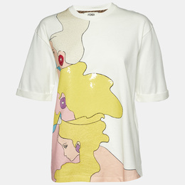 Fendi: Белая футболка 