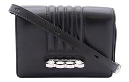 Кожаная сумка через плечо THE FOUR RING, женская черная Alexander McQueen 708262-dytua-1000