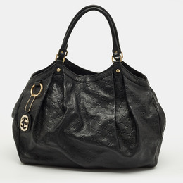 Gucci Black Guccissima Leather Large Sukey Tote 1219904