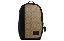 Рюкзак Edge Canvas с кожаной спинкой большого размера мужской цвета хаки и черный Coach cm024-qbt4u
