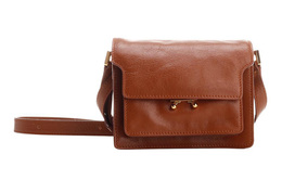 Сумка через плечо Marni из телячьей кожи коричневого цвета sbmp0075y0p2644z555m
