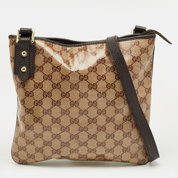 Gucci: Бежевая сумка  GG