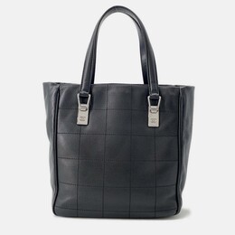 Chanel: Чёрная сумка-шоппер 