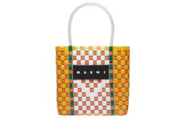 Сумка-шоппер Basket Series из полипропилена с элементами из натуральной кожи, женская, желтая/мультиколор Marni shmh006x00rf08100y20
