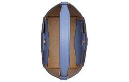 McGraw Litchi Grain Leather Bucket Bag, Маленькая женская сумка через плечо синего деревянного оттенка Tory Burch 74956-457