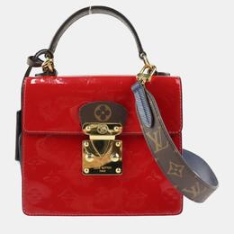 Louis Vuitton Red Monogram Canvas and Epi Leather Satchel Bag 1015405