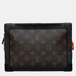 Louis Vuitton Brown/ Black Leather Monogram Coated Canvas Solar Ray Soft Trunk Bag 1048778