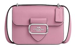 Сумка через плечо Morgan Premium Calfskin Small Square Bag Crossbody Bag небольшого размера для женщин, цвет серебро и тюльпан Coach cl416-svqu