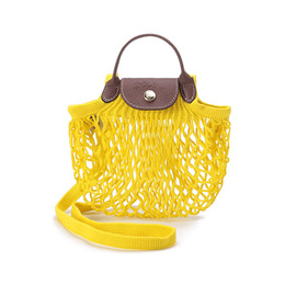Сумка Le Pliage Cotton с кожаными деталями, женская желтая, через плечо Longchamp 10139hvh174 | yellow