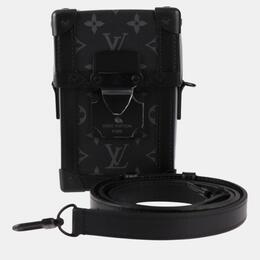 Louis Vuitton Black Monogram Eclipse Leather Vertical Trunk Wearable Wallet Shoulder Bag 1114628