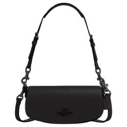 Кожаная сумка через плечо, маленькая женская сумка черный Coach ct757-jiblk