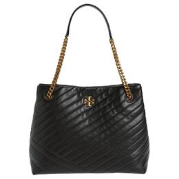 Сумка-шоппер Kira Nappa Leather из натуральной кожи повседневная женская черная Tory Burch 157016-001