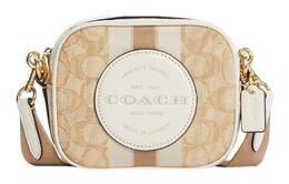 Сумка Dempsey Leather через плечо мини женская светло-бежевая Coach c9120-imdqc