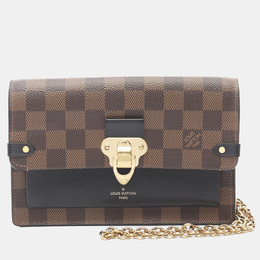 Louis Vuitton Brown Damier Ebene Canvas Portefeuille Vavin Chain Shoulder Bag 1146896