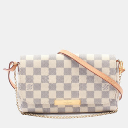 Louis Vuitton White Damier Azur Canvas Favorite PM Crossbody Bag 1146905