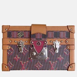 Louis Vuitton Monogram Coated Canvas & Leather Petite Malle Bag 1138090