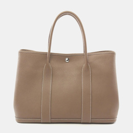 Hermes: Коричневая сумка-шоппер 