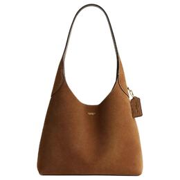 Сумка-хобо Brooklyn из зерненой кожи, женская сумка через плечо Tubas Cedar Coach cw637-b4ced