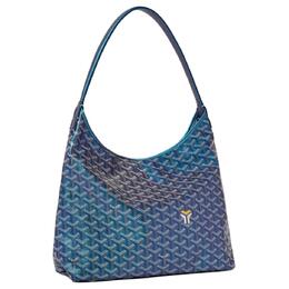 Boheme Hobo Canvas с телячьей кожей Сумка Hobo Женская Жемчужно-голубая Goyard bohemepmlty-91cl91p