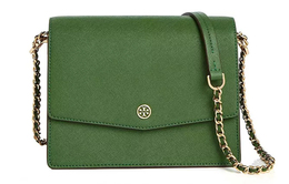 Robinson Кожаная Сумка Через Плечо Средний Размер Женская Зеленая Tory Burch 62020-367