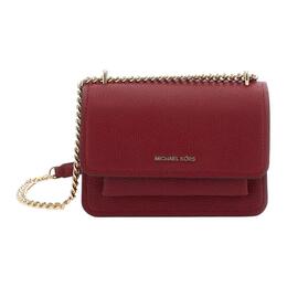 Кожаная сумка через плечо, женская сумка на плечо темно-красная и черная Michael Kors 32t4gc7c1t-deepred