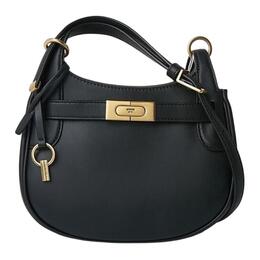 Сумка Lee Radziwill из кожи коровы седло, через плечо, кросс-боди женская черная Tory Burch 75813-001