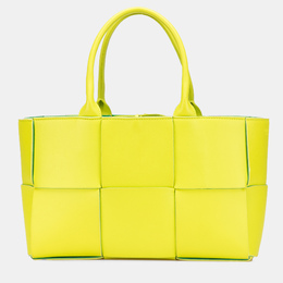 Bottega Veneta Yellow Small Nappa Maxi Intrecciato Arco Tote 1162849