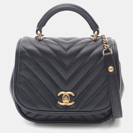 Chanel: Чёрная сумка на руку 