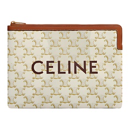 Кошелек-клатч Triomphe из овчины малый женский Candy/White Celine 10d672bzq.01ta