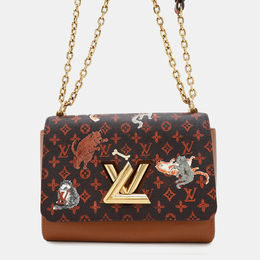 Louis Vuitton Sac Twist MM Orange Monogram Catogram Shoulder Bag 1168573