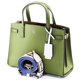 Кожаная сумка через плечо, кроссбод, женская сумка авокадо зеленый Tory Burch 84356-370